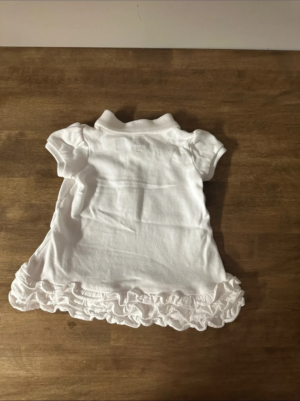 Ralph Lauren White Polo Dress & Bloomer Set with Pink and Blue Embroidery